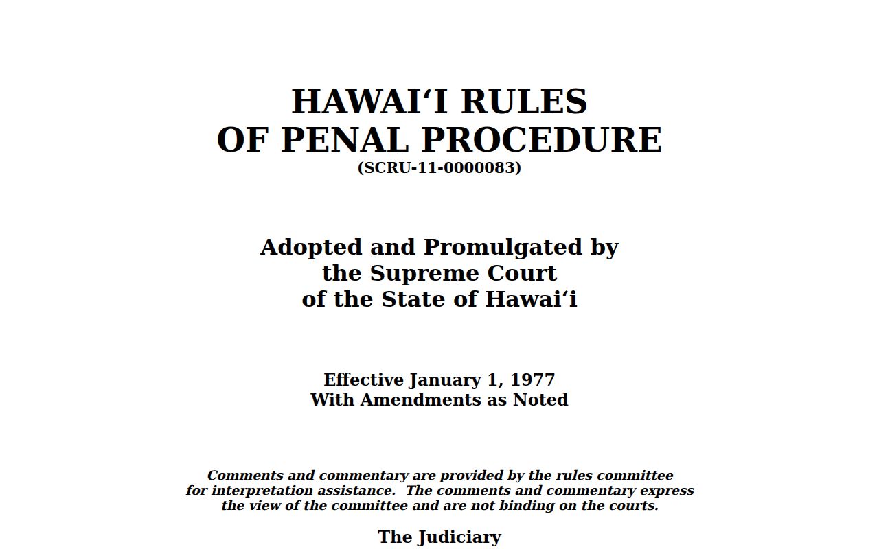 Kalawao County arrest warrant probable cause rules